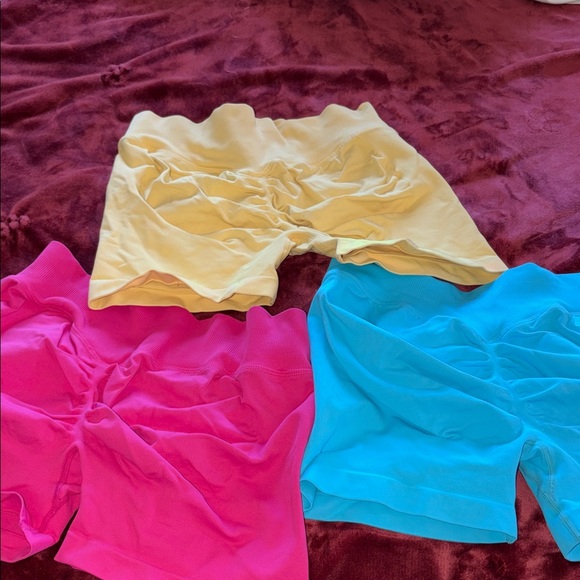 Vibrant Biker Shorts Set - Picture 2 of 2